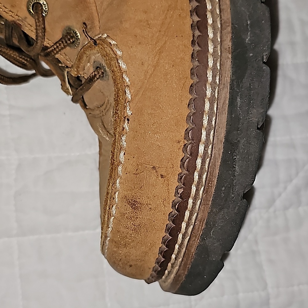Justin boots 100% leather brown sz 7 lace up. - Picture 3 of 8